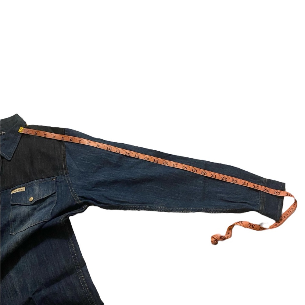 Lucky Brand, Denim Button Down Shirt, Two Tone Denim, Long Sleeve, Large… - Picture 5 of 15
